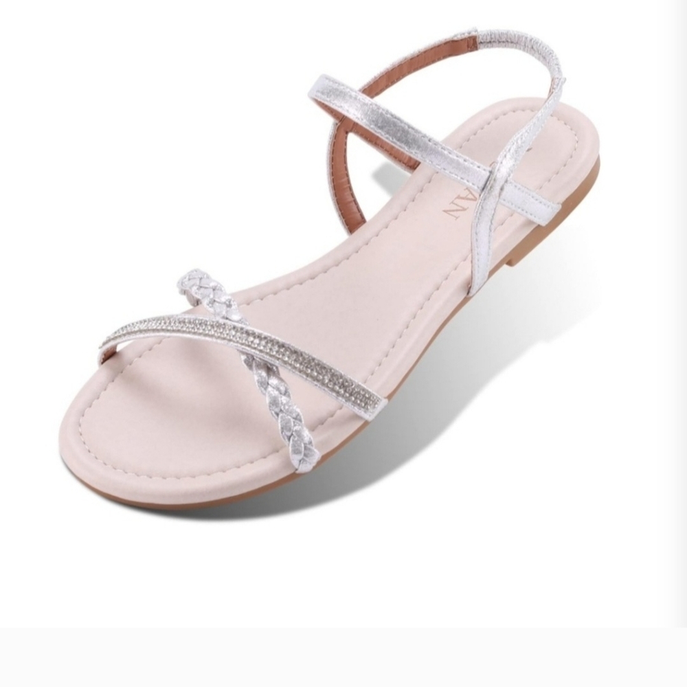 Elegant Silver Women's Sandals